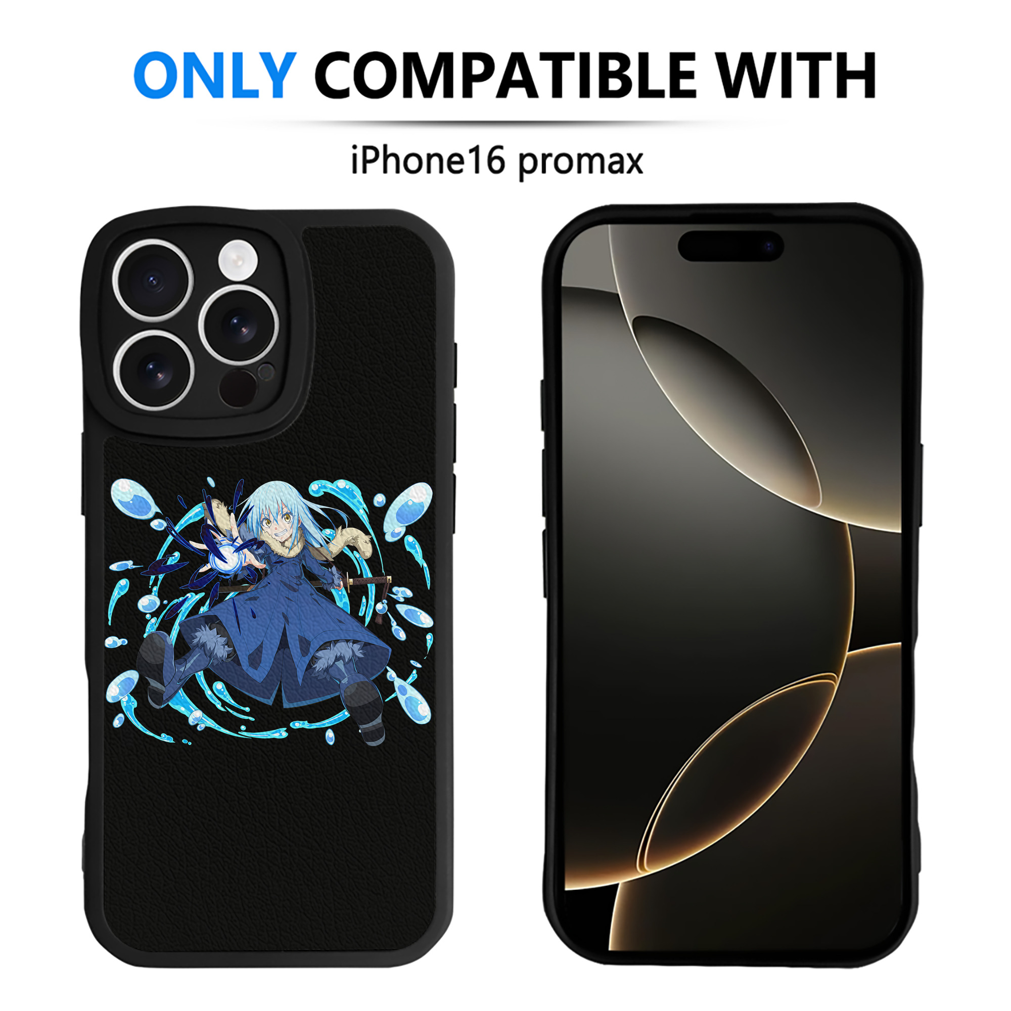 （画像用） 転スラ Regarding Reincarnated to Slime 【iPhone 16シリーズ対応】シリコンスマホケース（レザー調） 材質：シリコン